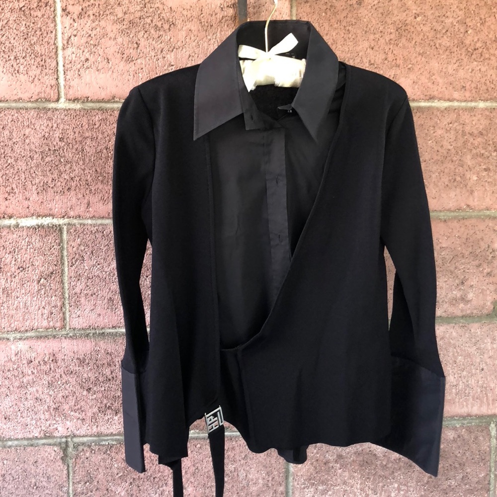Casual Black button shirt NWOT